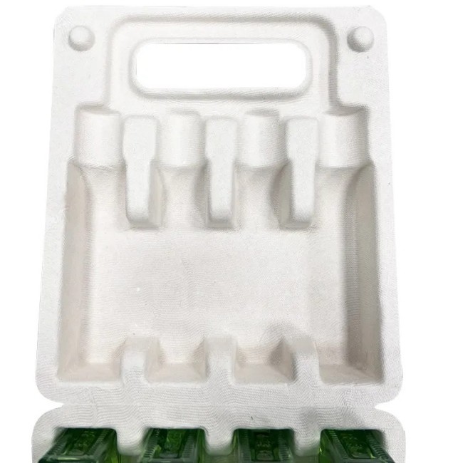 moulded pulp wine packaging