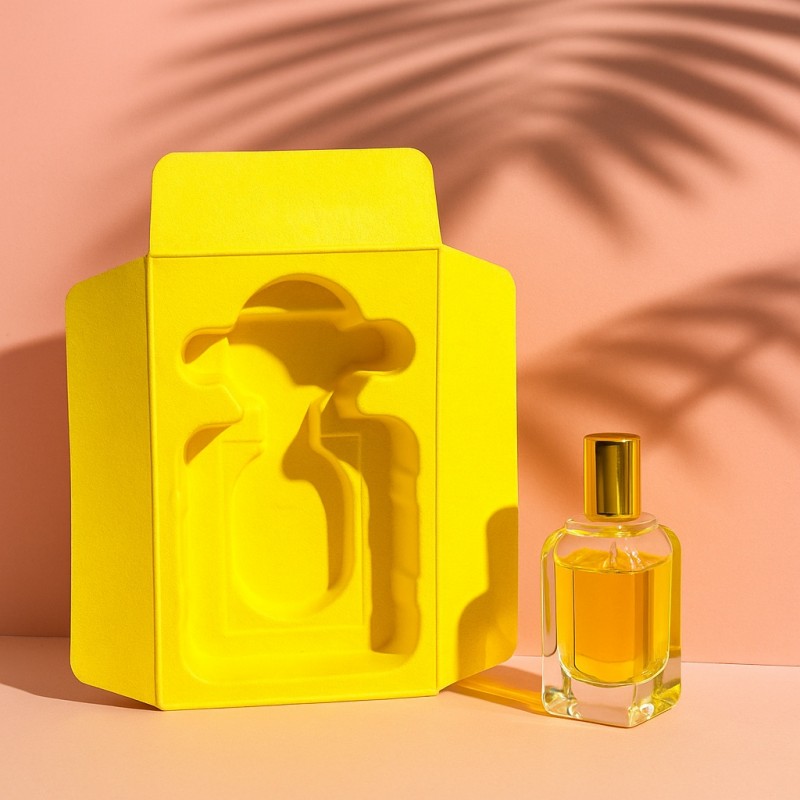 Sugarcane paper mold pulp tray for perfume bottle.jpg